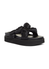 Ganni Recycled Satin Mid Knotted Sandal in Black at Nordstrom