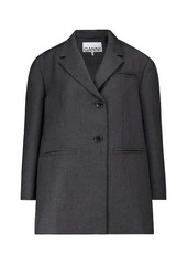 Ganni Wool-blend blazer