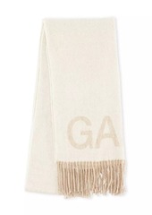 Ganni Wool Logo Scarf