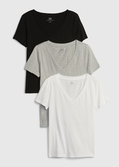 Gap 100% Organic Cotton Vintage V-Neck T-Shirt (3-Pack)