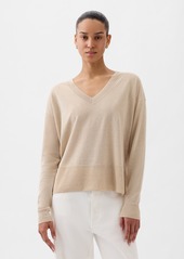 Gap 24/7 Split-Hem Linen-Blend Sweater