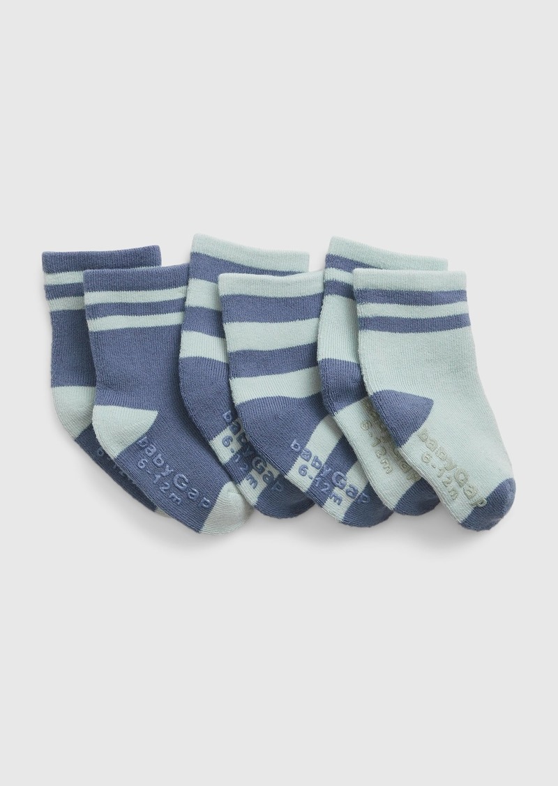 Gap Baby First Favorites Organic Cotton Crew Socks (3-Pack)
