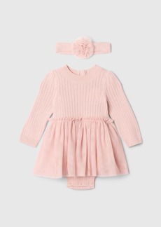 Gap Baby Sweater Tulle Bodysuit Dress