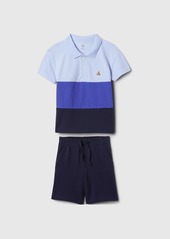 babyGap Colorblock Pique Polo Shirt Outfit Set