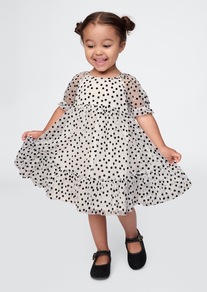 babyGap Puff Sleeve Polka Dot Tulle Dress