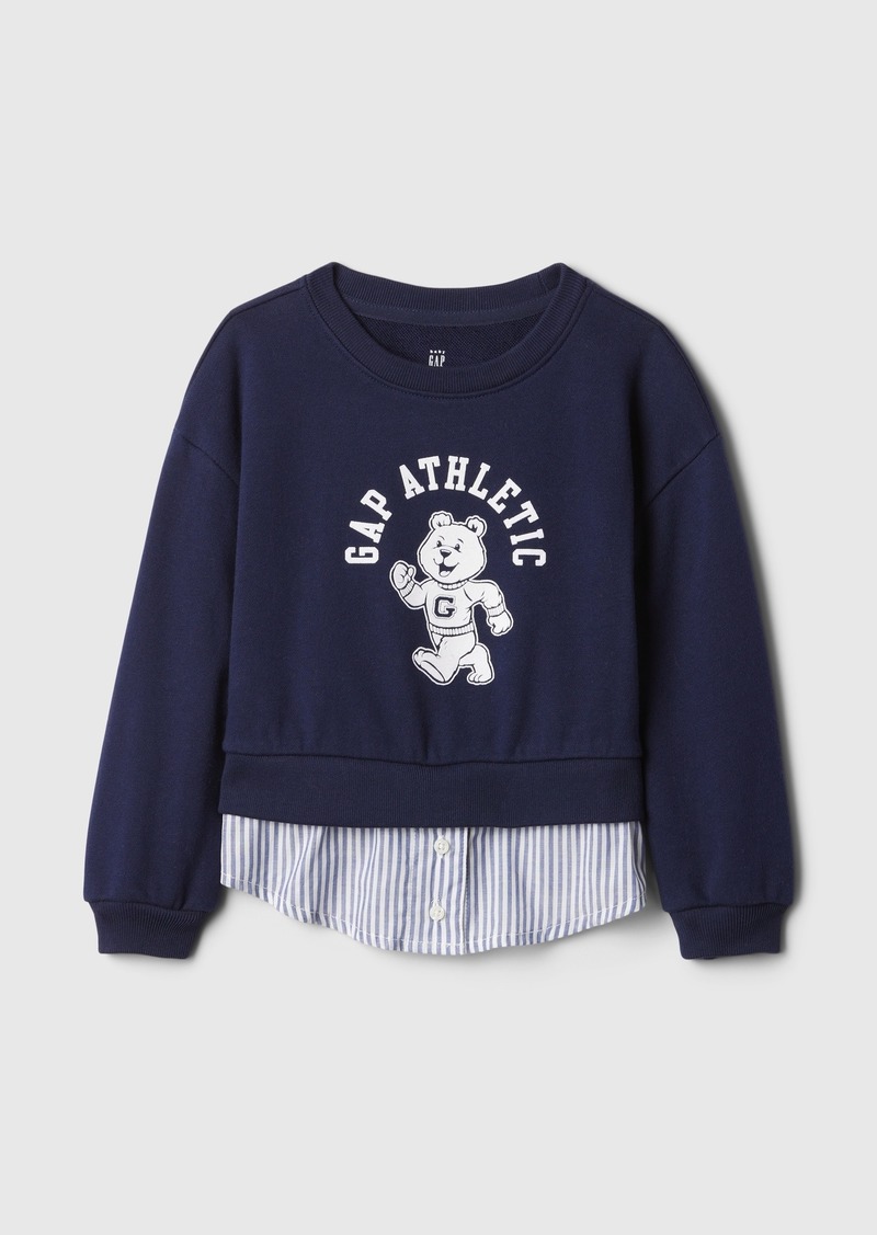 babyGap Vintage Soft Layered Logo Sweatshirt