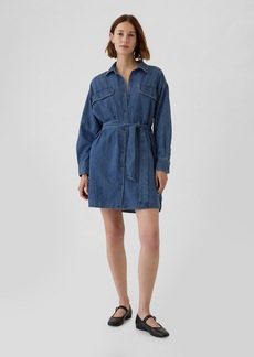 Gap Belted Denim Mini Shirtdress