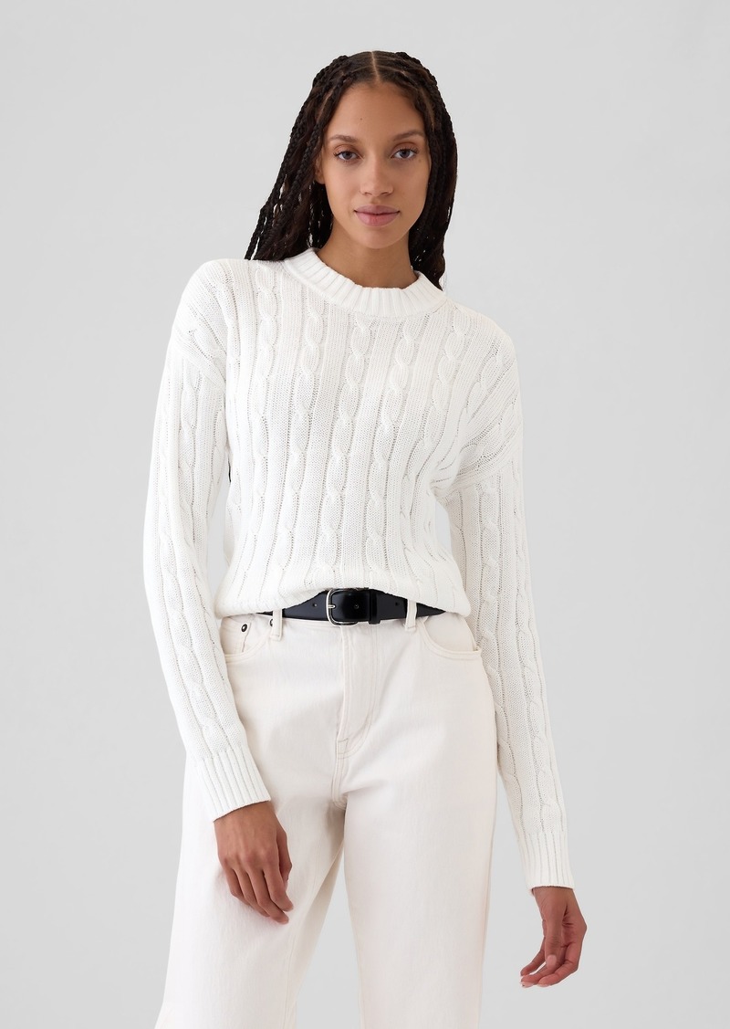 Gap Cable-Knit Cropped Sweater