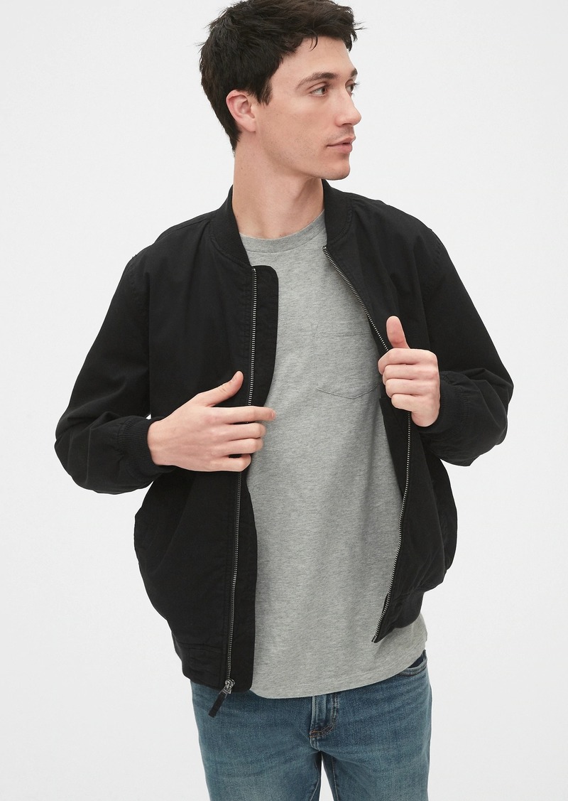 gap canvas bomber jacket