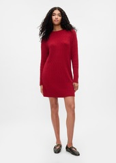 Gap CashSoft Cable-Knit Mini Sweater Dress