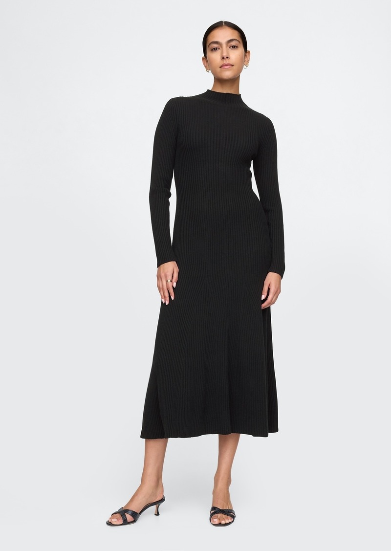 Gap CashSoft Pleated Rib Maxi Sweater Dress