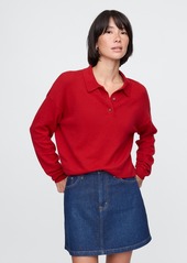 Gap CashSoft Relaxed Polo Shirt Sweater