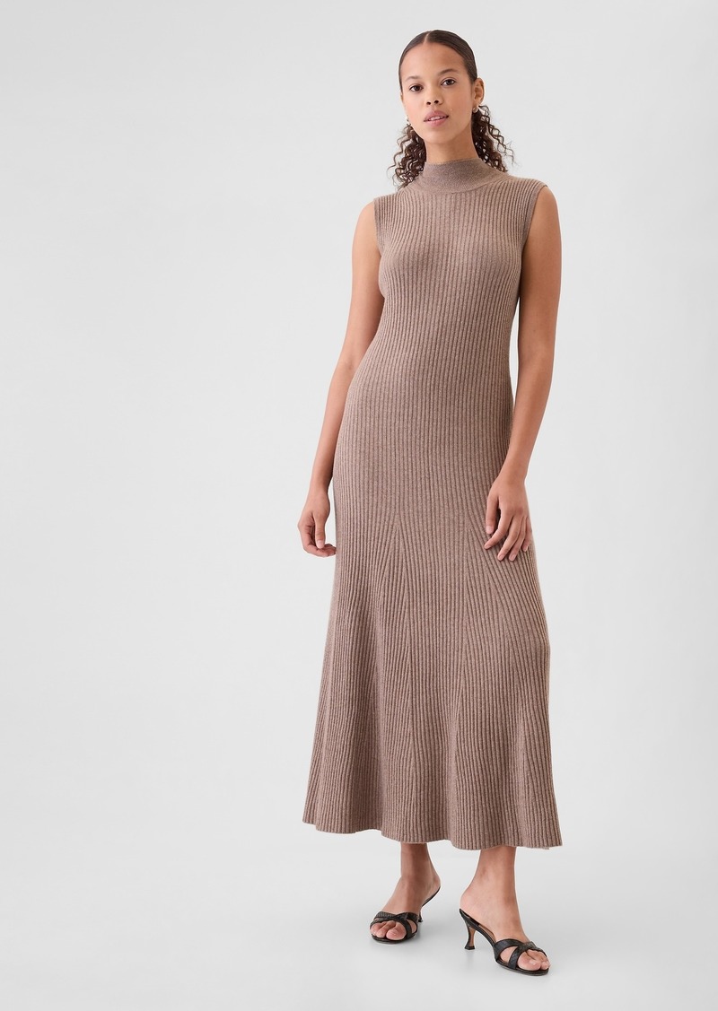 Gap CashSoft Rib Mockneck Maxi Sweater Dress