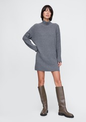 Gap CashSoft Rib Turtleneck Mini Sweater Dress