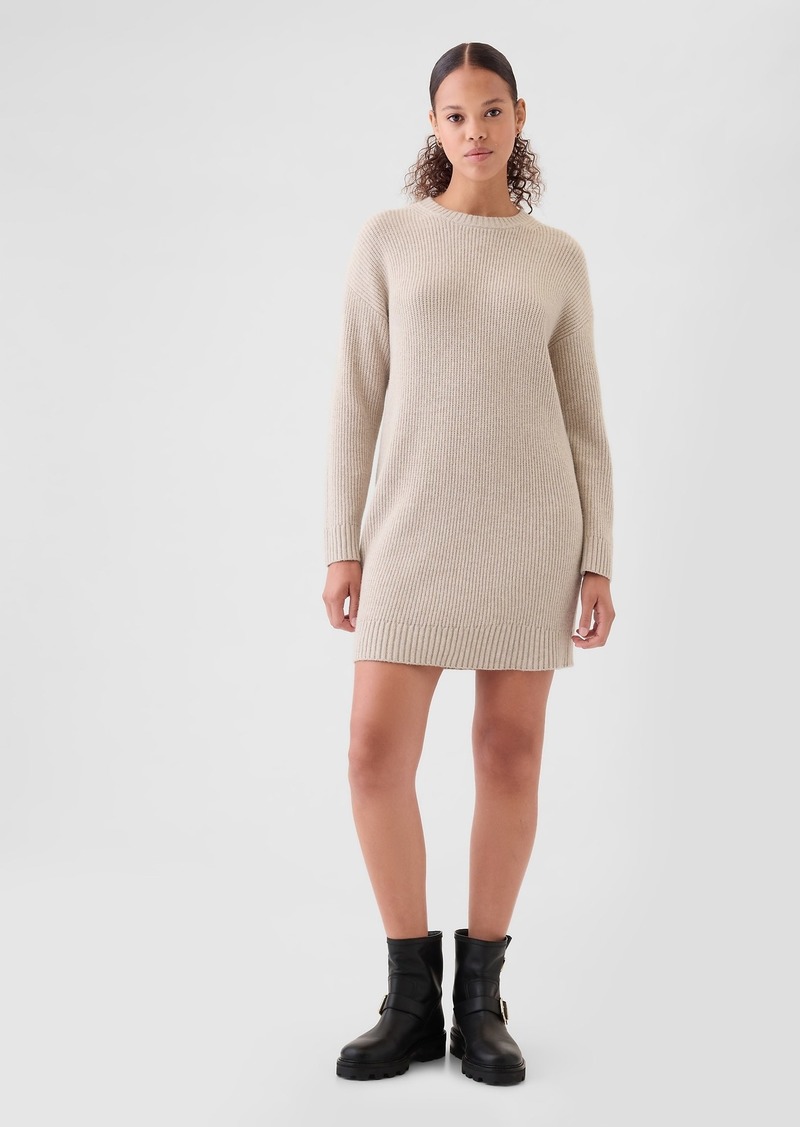 Gap CashSoft Shaker-Stitch Mini Sweater Dress