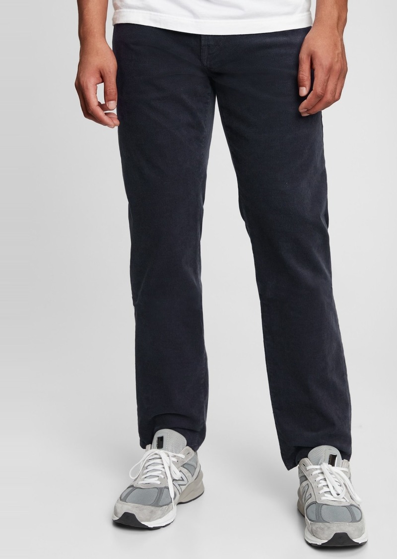 Gap Corduroy Slim Straight Pants with Washwell