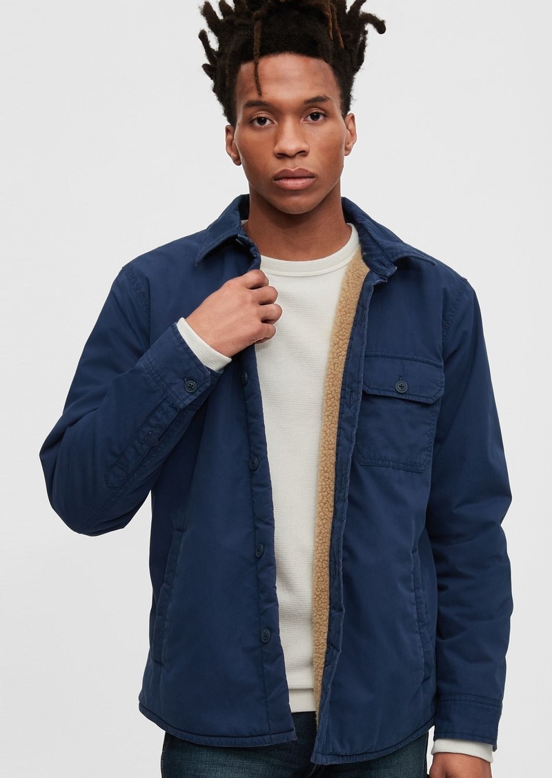 gap cozy shirt jacket