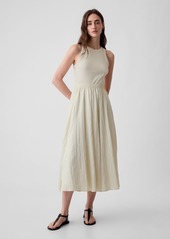 Gap Textured Crinkle Midi Dress