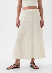 Gap Crinkle Gauze Tiered Maxi Skirt