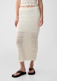 Gap Crochet Pull-On Midi Skirt