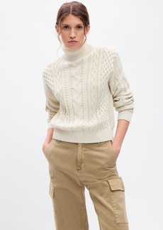 Gap Turtleneck Cable-Knit Cropped Sweater