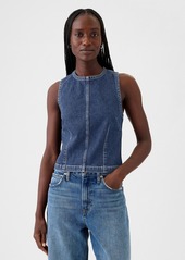 Gap Cropped Denim Shell Tank Top