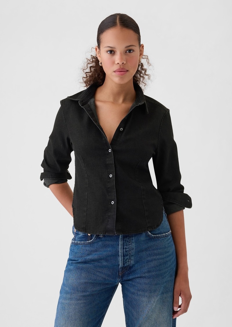 Gap Cropped Denim Shirt