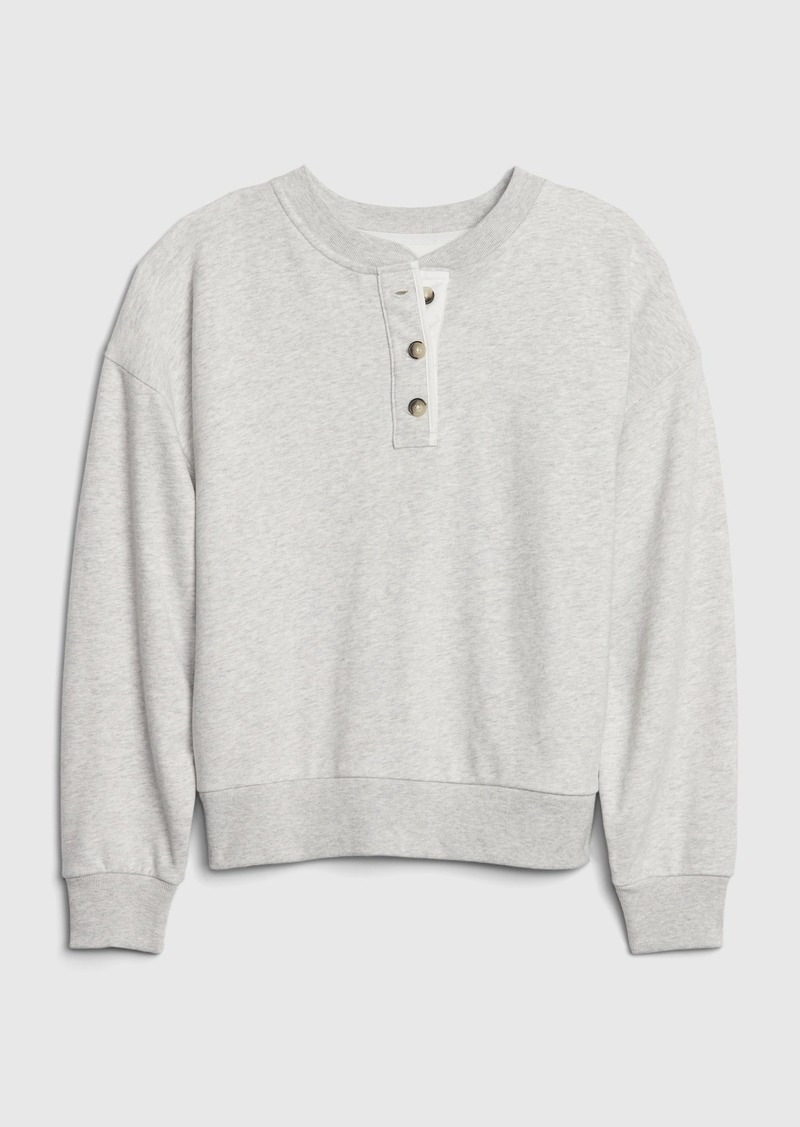 gap henley sweatshirt