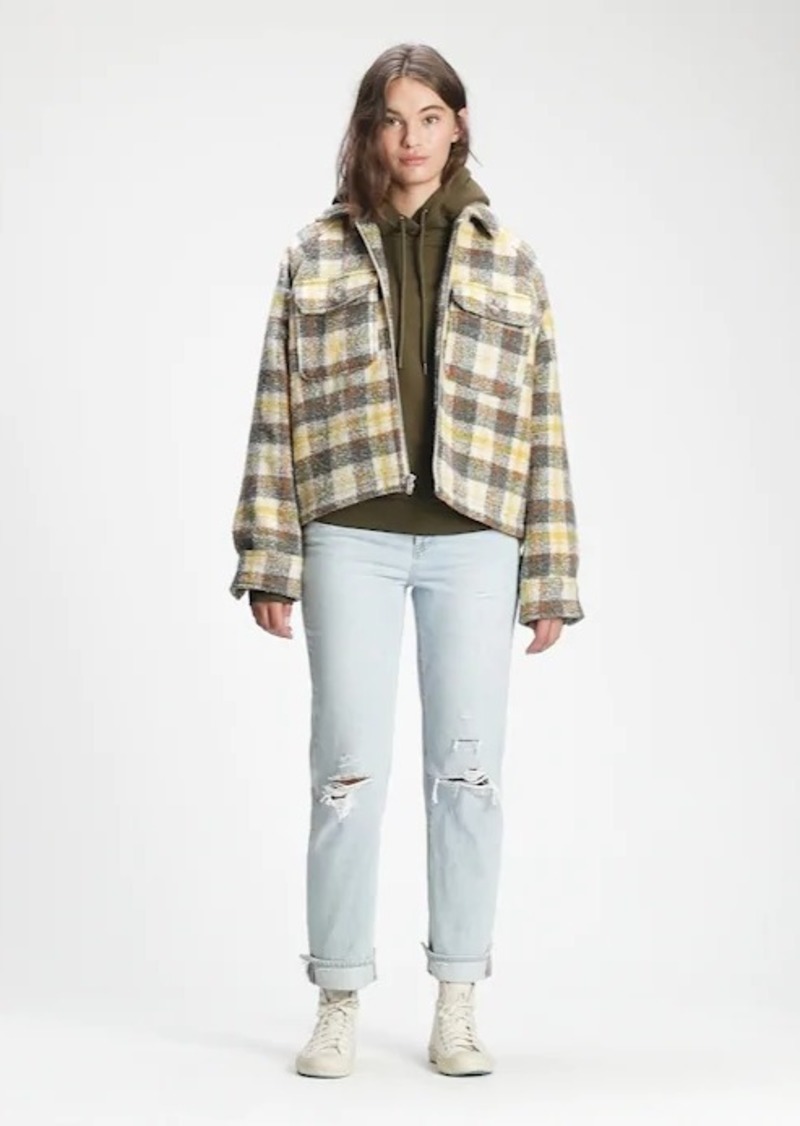 gap cropped wool shirt jacket