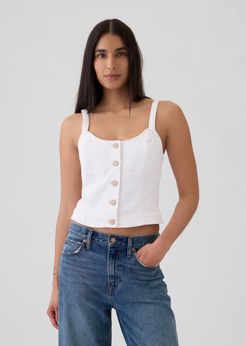 Gap Denim Corset Tank Top