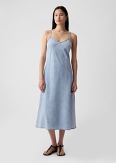 Gap Denim Midi Slip Dress