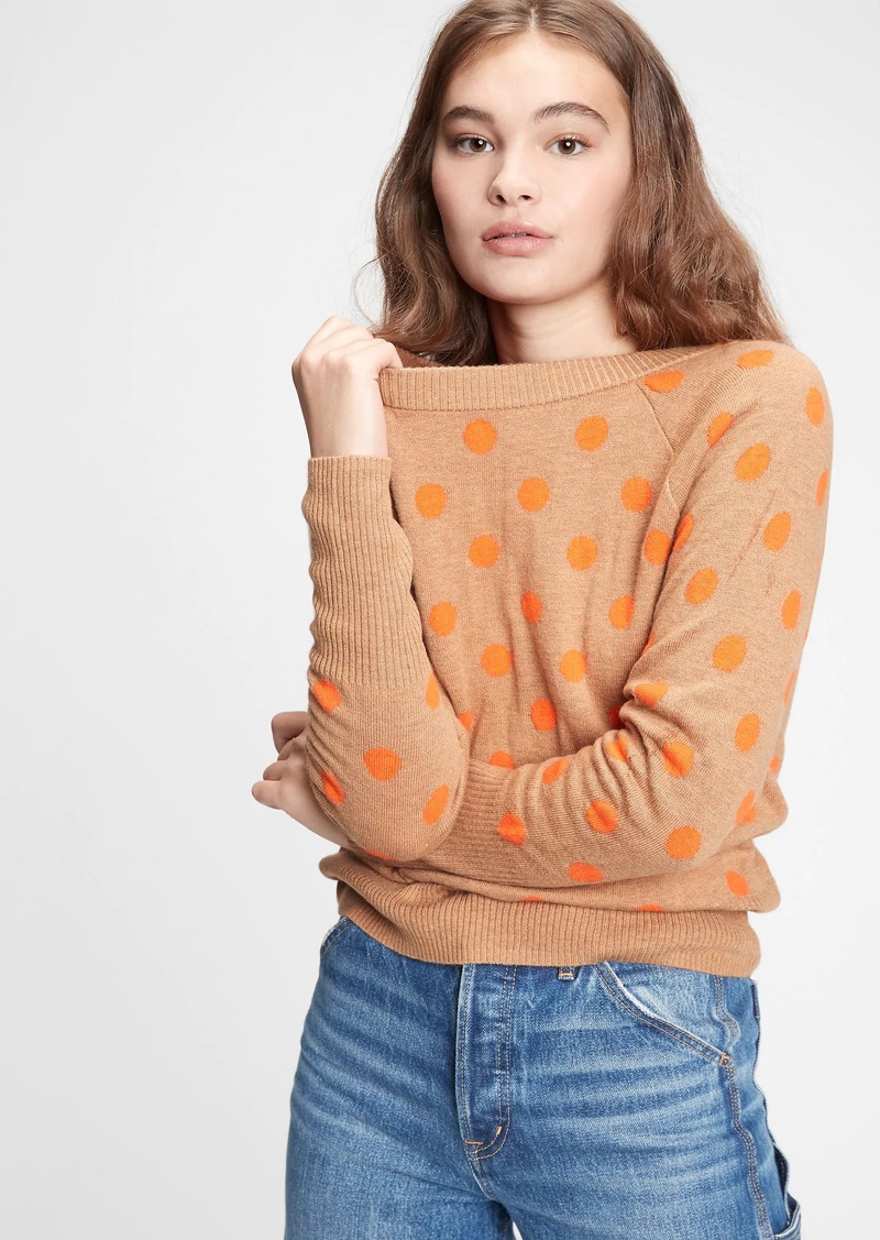 gap dotty boatneck sweater