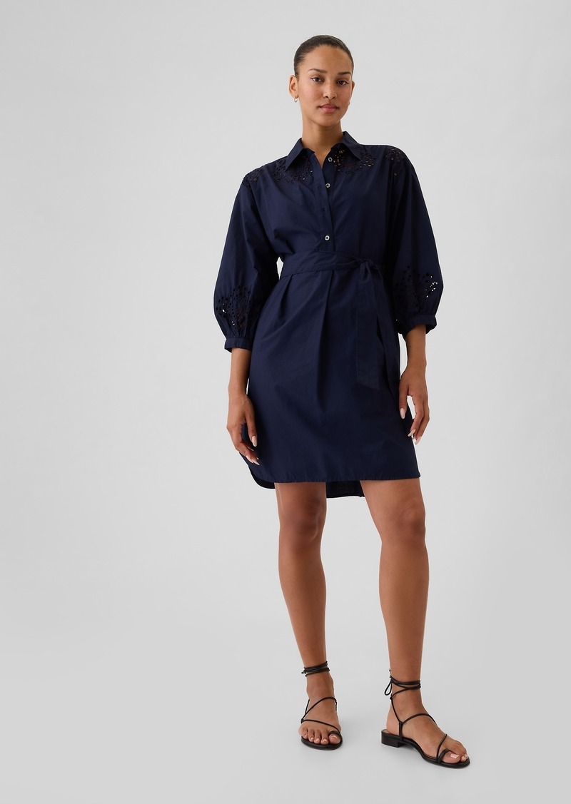 Gap Eyelet Mini Shirtdress