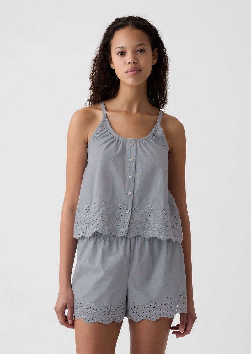 Gap Eyelet Poplin PJ Tank Top