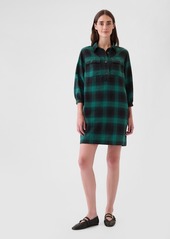 Gap Flannel Utility Mini Shirtdress