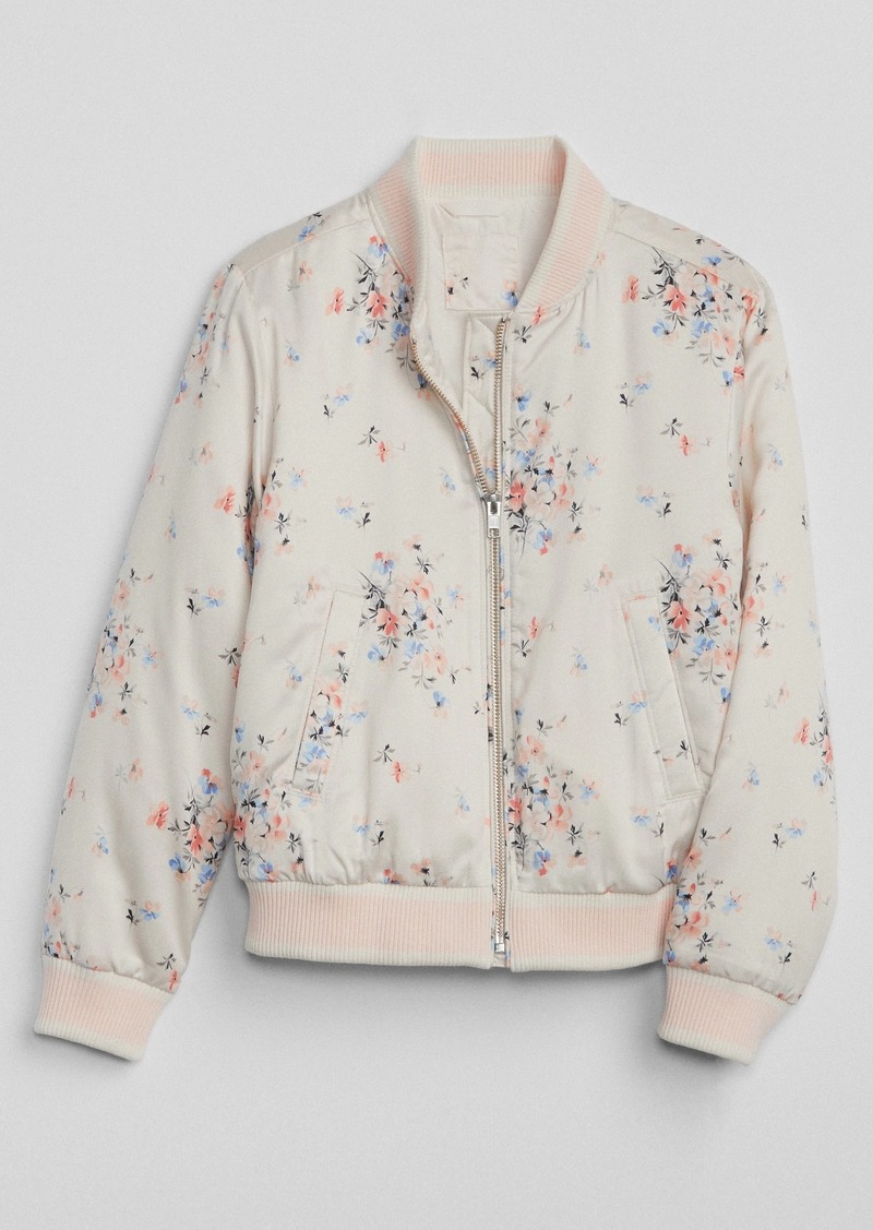 gap floral bomber jacket