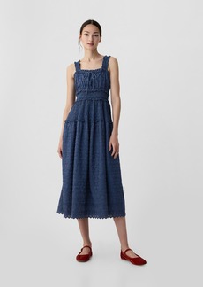 Gap × DÔEN Eyelet Denim Midi Dress