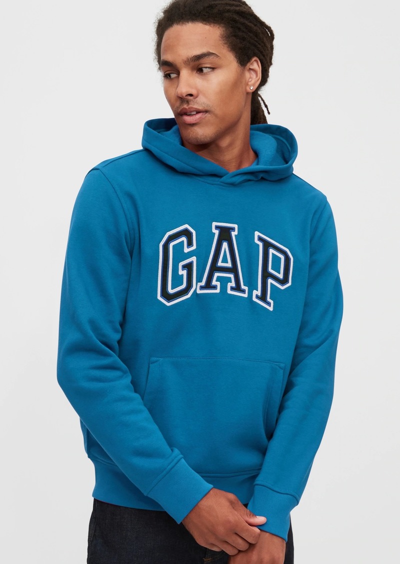 Vintage GAP Arch Logo Fleece Hoodie Sweatshirt Sz Lrg