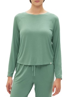 Gap GapBody Women's Long-Sleeve Crewneck Pajama Top - Boggy Green