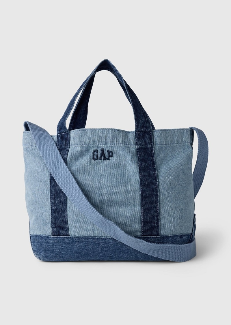 Gap Logo Denim Strap Mini Tote Bag