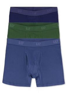 Gap Men's 3-Pk. Cotton Stretch Boxer Briefs - True Navy/Dark Emerald/Elysian Blue