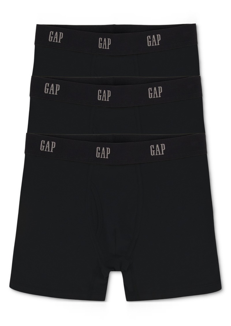 Gap Men's 3-Pk. Cotton Stretch Boxer Briefs - Black