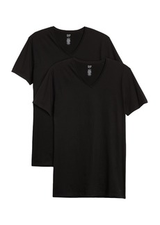 GAP Mens Classic V T-Shirt (2-Pack) T Shirt   US