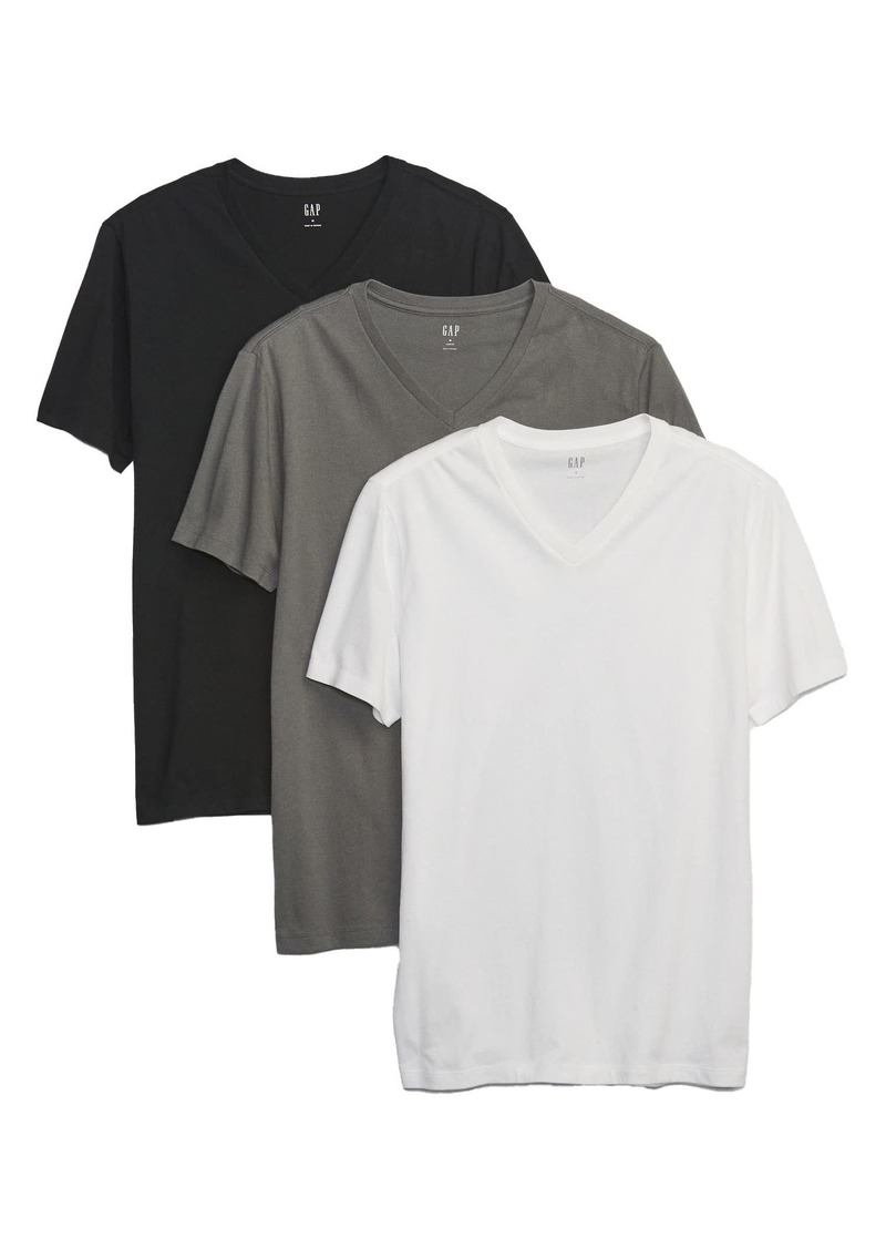 GAP Mens Everyday Short Sleeve V-Neck T-Shirt T Shirt   US
