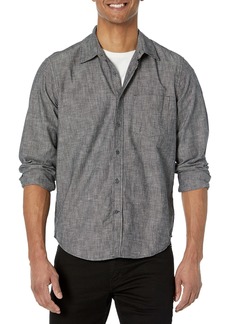 GAP Mens Long Sleeve Chambray Woven Button-Down Shirt  Large US