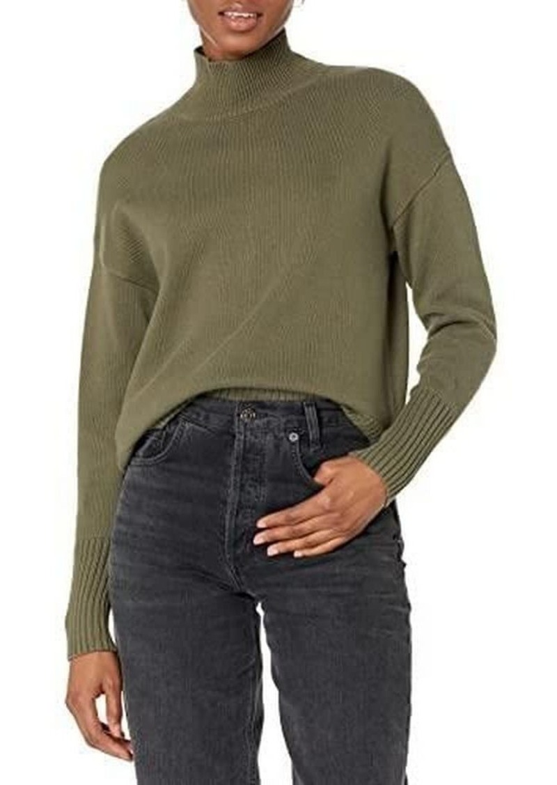 GAP Womens Cotton Turtleneck Sweater Dark Emerald  US