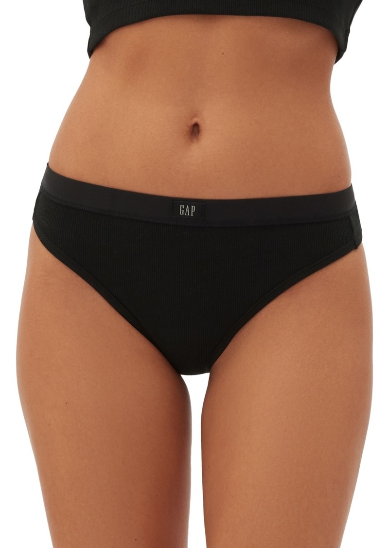 Gap GapBody Women's Logo Comfort Thong Underwear GPW01083 - True Black