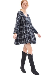 GAP Womens Long Sleeve Plaid Shirt Casual Dress   US