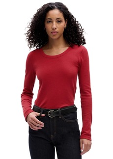 GAP Womens Long Sleeve Waffle Knit T-Shirt  XXL