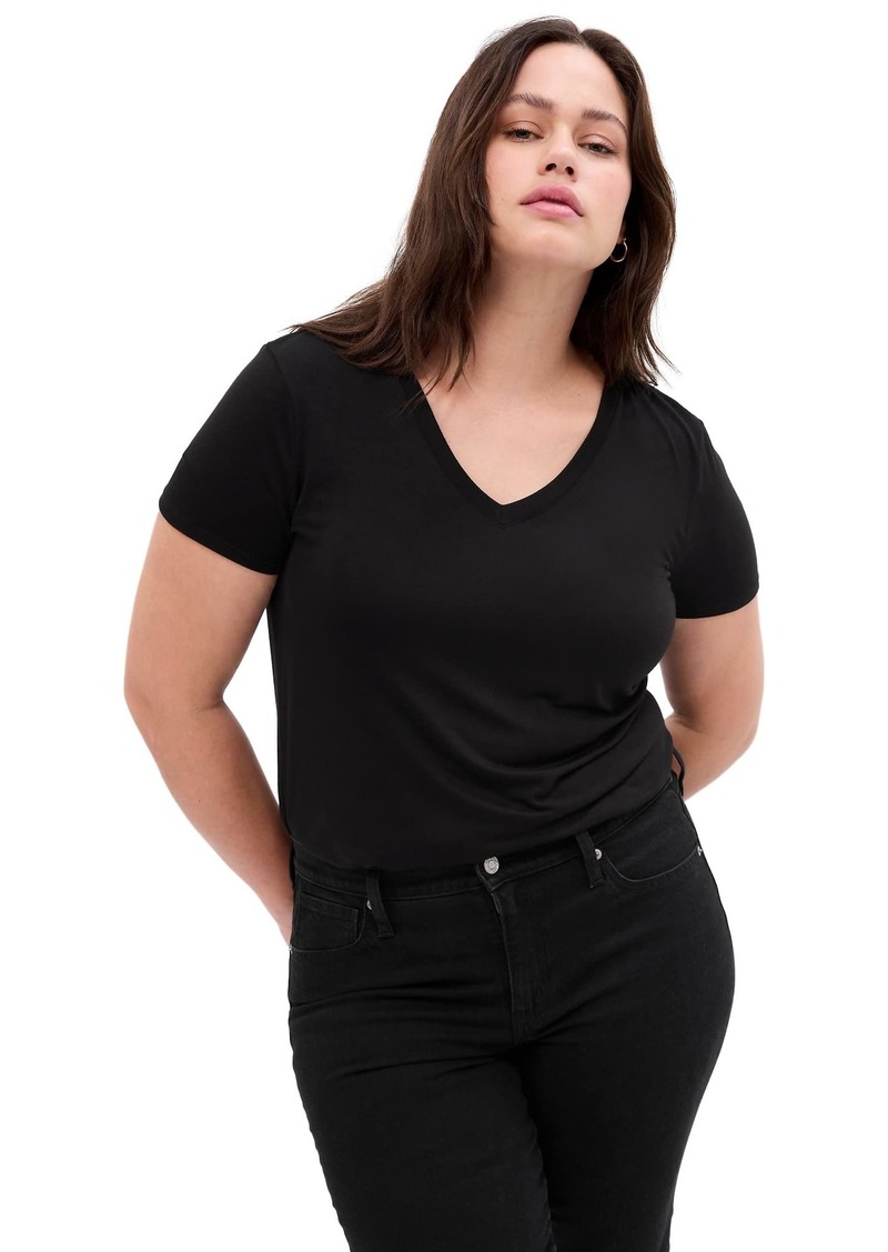 GAP Womens Luxe Short Sleeve Vneck T-Shirt  V2 M